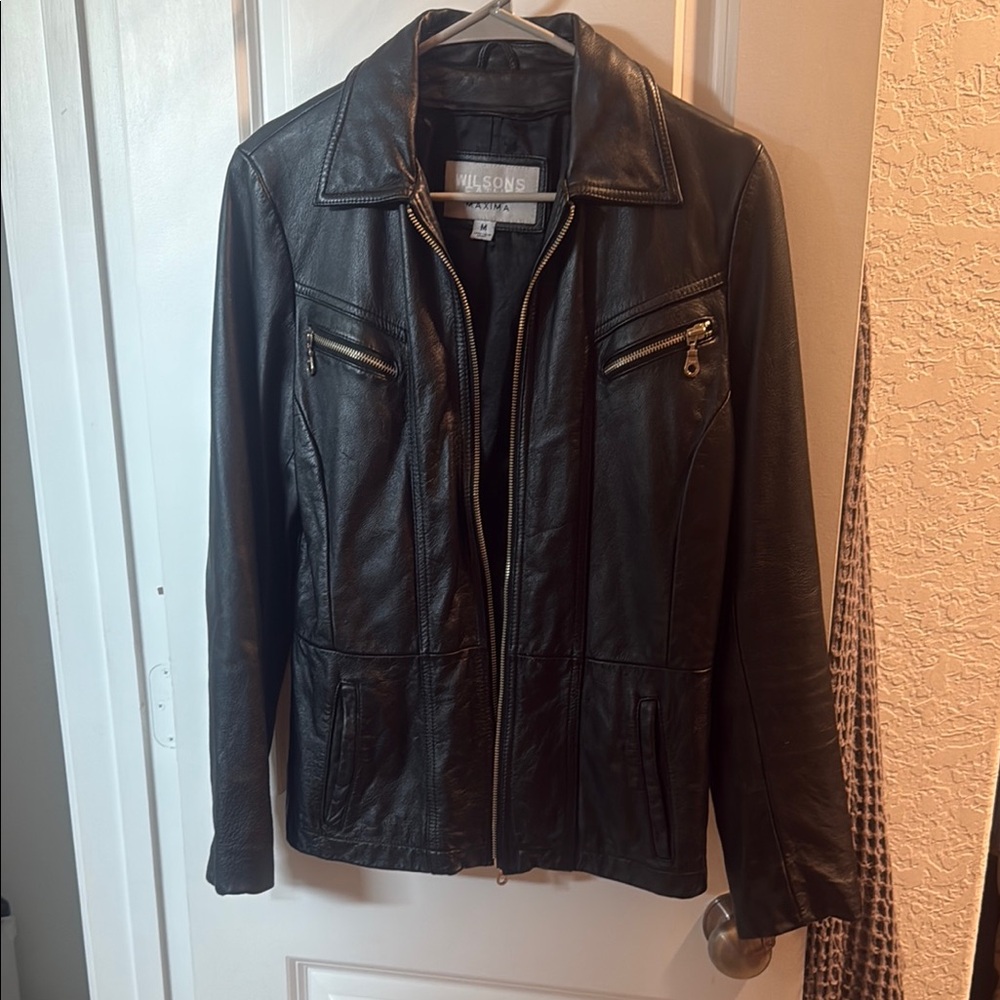 Wilson Black Leather Classic Jacket